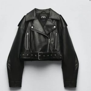 zara leather jacket